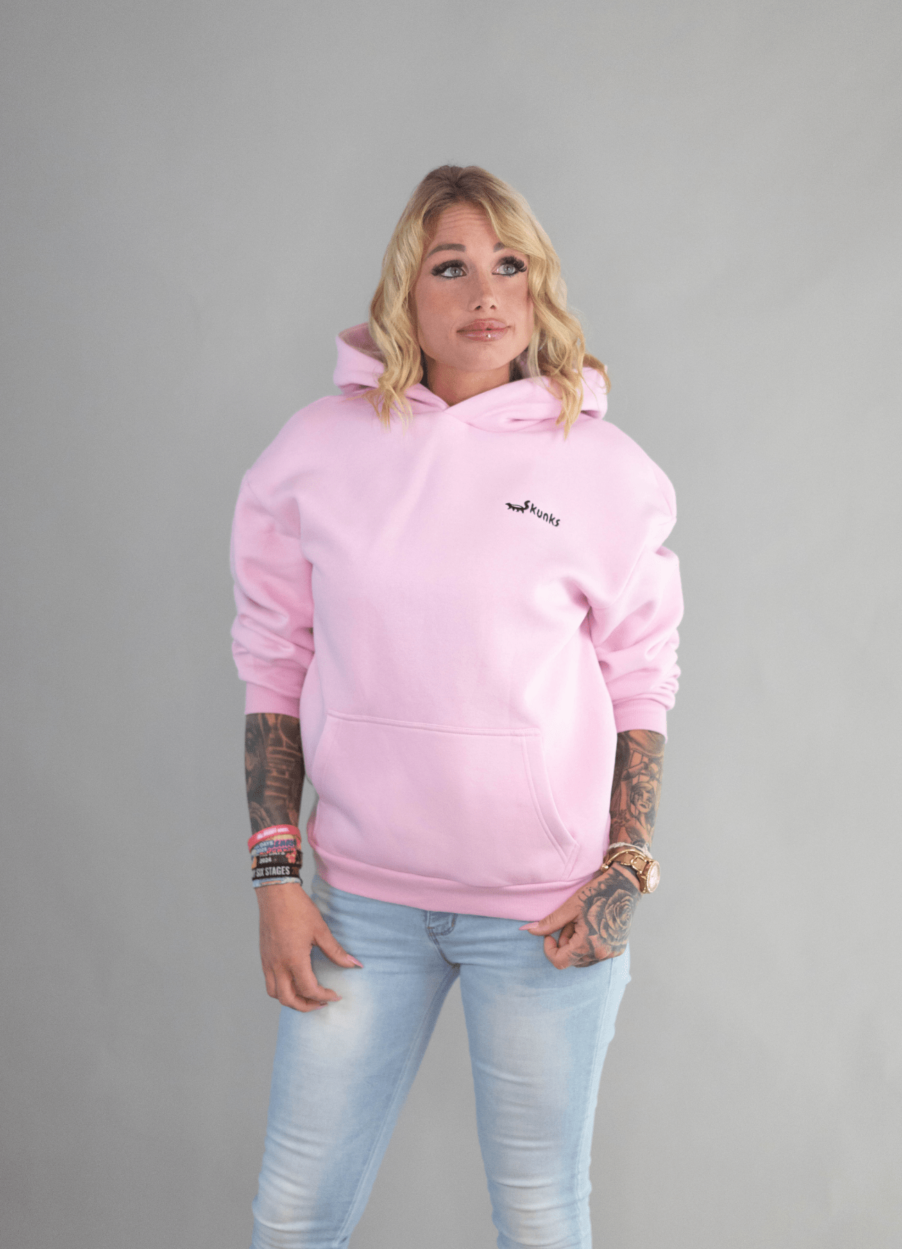 Rosa Skunks Hoodie - Damen - Skunks