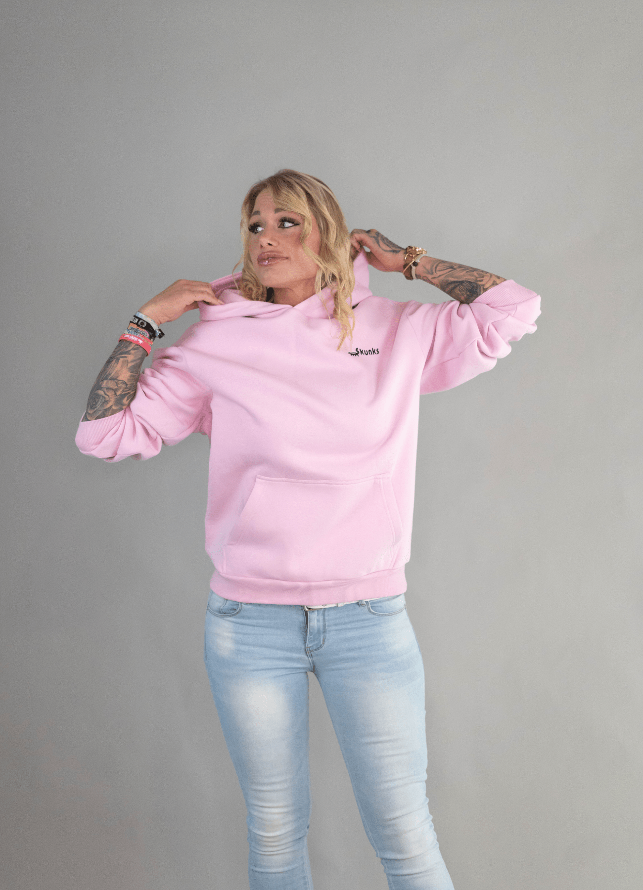 Rosa Skunks Hoodie - Damen - Skunks