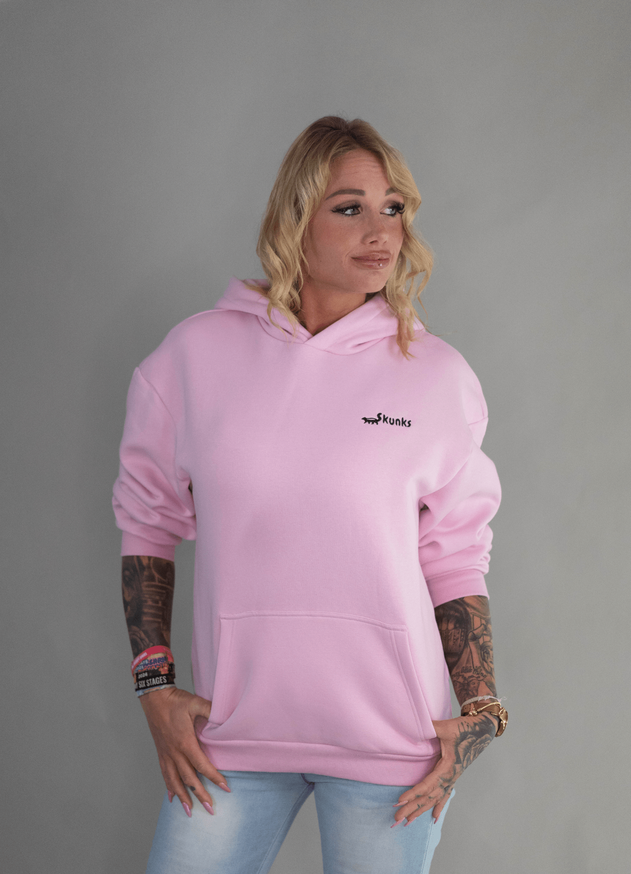 Rosa Skunks Hoodie - Damen - Skunks