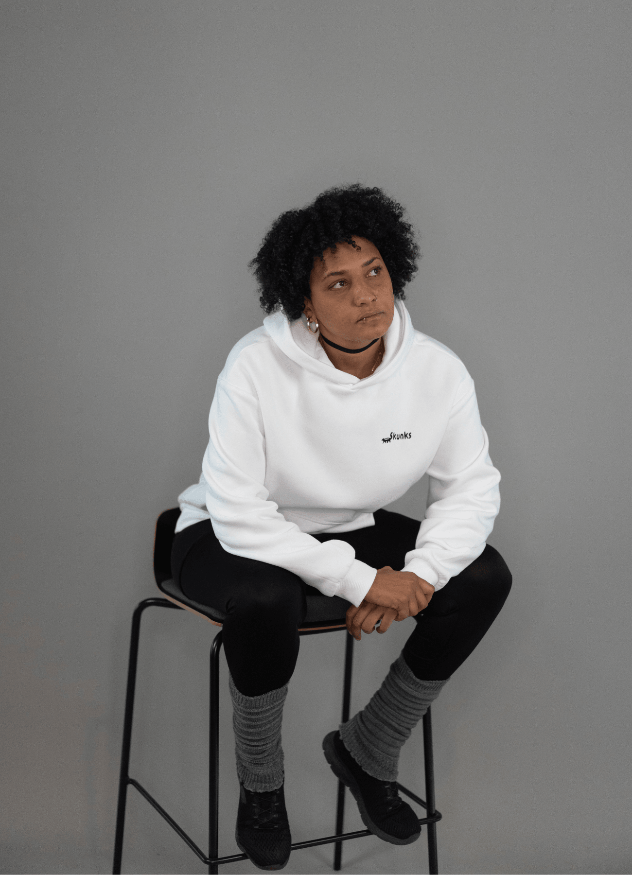 Weiß Skunks Hoodie - Damen - Skunks
